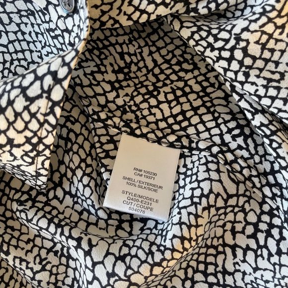 Equipment Black and White Print Blouse - Picture 9 of 12
